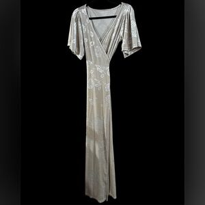 Baltic born Meghan Rose embossed velvet wrap dress